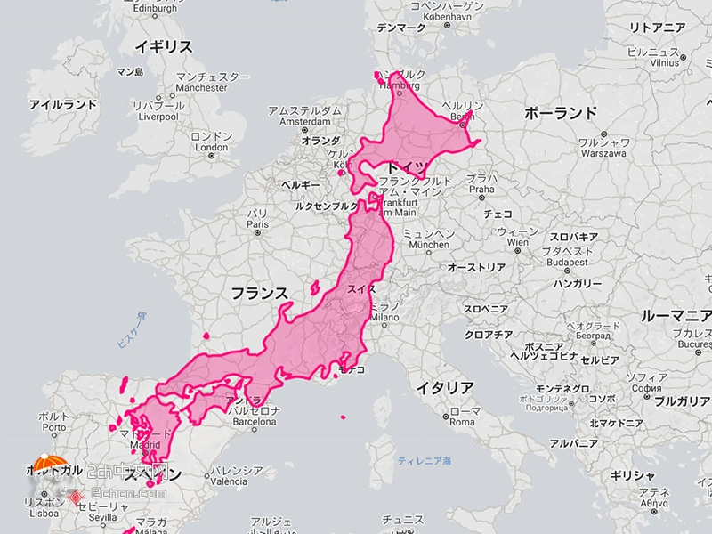 2ch：日本拿到欧洲后变得相当大