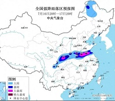 2ch：中国的天气图太壮观了，一边降水量300毫米，一边是超过40度的热浪